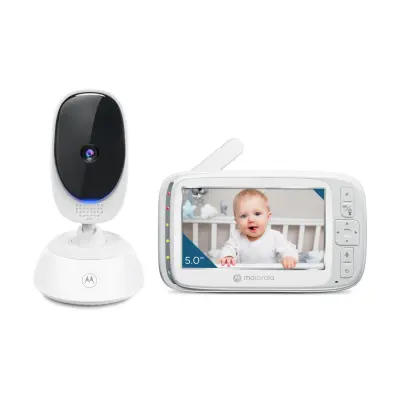 Motorola Nursery VM75 – Rodičovská jednotka 5" displej, infra nočné videnie, digitálny zoom, obojsmerná komunikácia, ukolísanky.