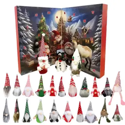 2025 Božični Gnome Prazniki Adventni koledar 24-dnevni božični odštevalni koledar Božični odštevalni koledar za otroke in odrasle