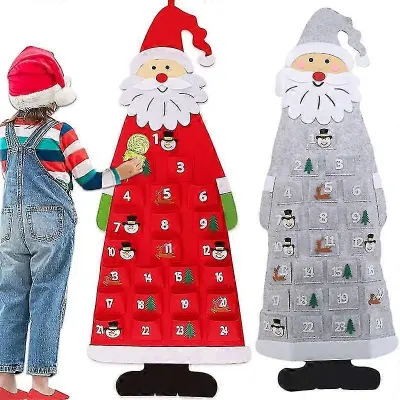 Adventni koledar iz klobučevine, tkanina, božični viseči obesek, božični okraski, diy adventni koledar, božična dekoracija za dom