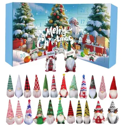 2025 Božični Gnome Prazniki Adventni koledar 24-dnevni božični odštevalni koledar Božični odštevalni koledar za otroke in odrasle