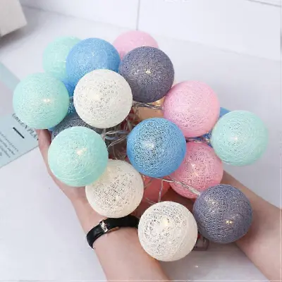 ICOCO Cotton Ball Light Battery Pack Luč LED String Lučke Božične lučke Božična dekoracija Predmeti za notranjo opremo Božična drevesca