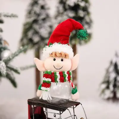 Shininglove božični okraski Candy Candy Jar darilna vrečka božično drevo obesek ustvarjalno darilo za dom-Red Hat kozarec sladkarij