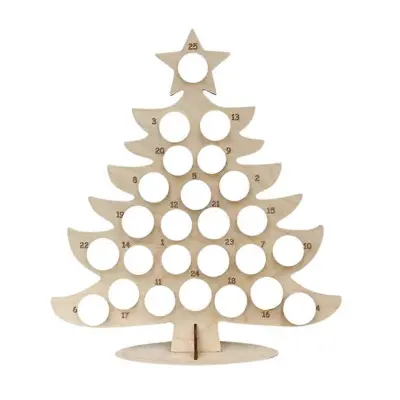 BOŽIČNI LESENI adventni koledar s predali Christmas Tree
