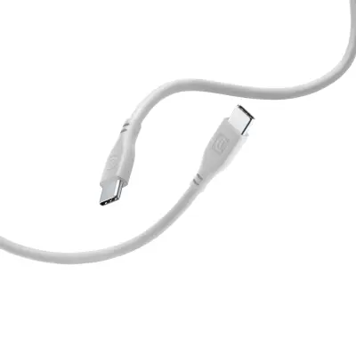 USB kabel CELLULARLINE SOFT USB C-C, 1,2m siv
