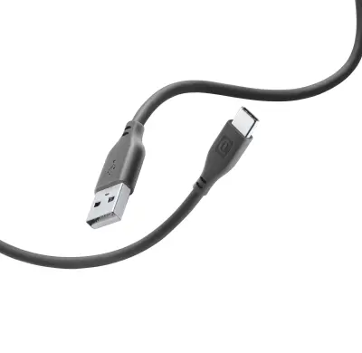 USB kabel CELLULARLINE SOFT USB-C, 1,2m črn