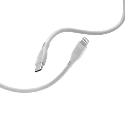 USB kabel CELLULARLINE SOFT USB-C - MFI, 1,2m siv