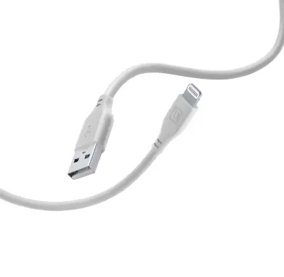 USB kabel CELLULARLINE SOFT USB - MFI 1,2m siv