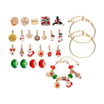 Adventni koledar Xmas Charm Bracelets 2024 Božični koledar za ženske najstnice