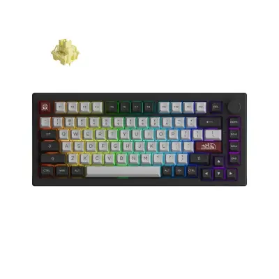 Akko Dracula Castle 5075B Plus Brezžična Mehanska Tipkovnica V3 Cream Yellow Pro Switch