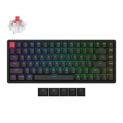 Keychron K2 QMK / Brezžična mehanska tipkovnica (različica 3) / Swappable / RGB / Keychron super Red