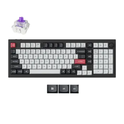 Keychron Q5 HE QMK Brezžična tipkovnica po meri / Ogljikova črnina / RGB / Nebula Switch / Q5M-M1