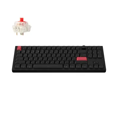 Keychron Q3 Max QMK/VIA Brezžična Mehanska Tipkovnica /stransko potiskane /Črna /Jupiter Red Q3M-M1S