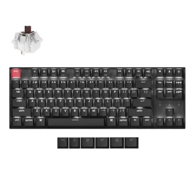 Keychron K8 QMK Brezžična mehanska tipkovnica (Version 2) / Bela osvetlitev / Super Brown