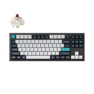 Keychron Q3 Max QMK/VIA Brezžična mehanska tipkovnica po meri / Carbon Black / Jupiter Brown / Q3M-M3