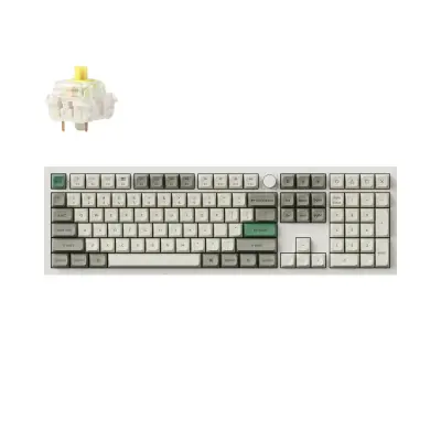 Keychron Q6 Max QMK/VIA Brezžična mehanska tipkovnica / Bela školjka / Gateron Jupiter Banana Q6M-P4