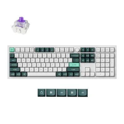 Keychron Q6 HE QMK Brezžična tipkovnica po meri / Bela školjka / Magnetic Nebula Switch / Q6H-P1