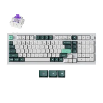Keychron Q5 HE QMK Brezžična tipkovnica po meri / Bela školjka / RGB / Nebula Switch / Q5M-P1