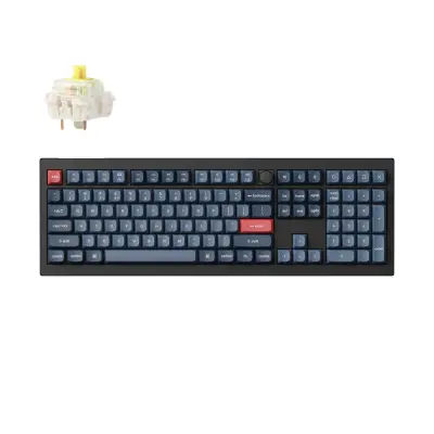 Keychron V6 Max QMK/VIA Brezžična mehanska tipkovnica / Gateron Jupiter Banana / V6M-D4
