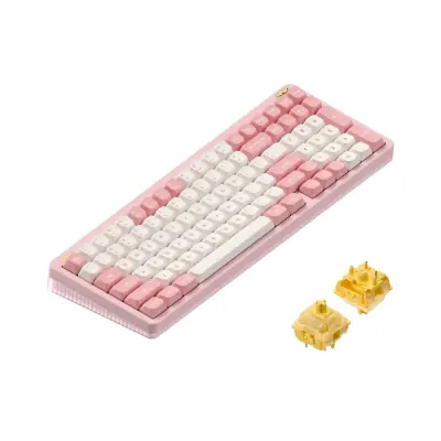 NuPhy Halo96 V2 QMK/VIA Brezžična Mehanska Tipkovnica Sakura Fizz / Lemon (55gf)