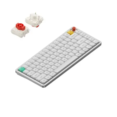 NuPhy Air75 V3 Brezžična nizkoprofilna mehanska tipkovnica / Nova White / Red Nano / 2.4GHz  / BT