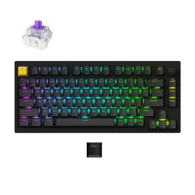 Lemokey P1 HE Brezžična magnetna igralna tipkovnica / črna / Double-Rail Nebula Switch / P1H-M1