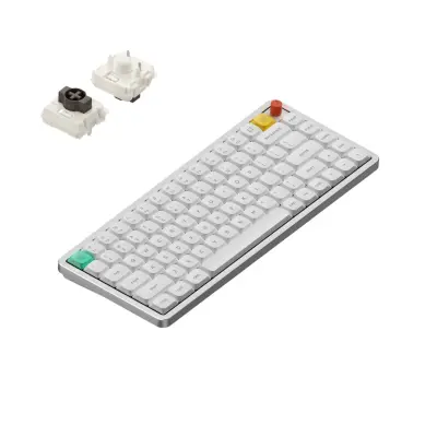 NuPhy Air75 V3 Brezžična nizkoprofilna mehanska tipkovnica / Nova White / Brown nano / 2.4GHz  / BT