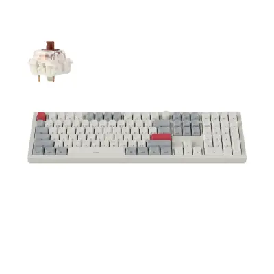 Keychron Q6 Max QMK/VIA Brezžična mehanska tipkovnica Keycaps Side-Printed Jupiter Brown Q6M-P3S