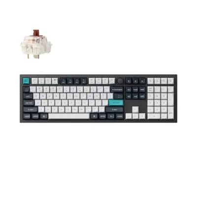 Keychron Q6 Max QMK/VIA Brezžična mehanska tipkovnica / Črni ogljik / Gateron Jupiter Brown / Q6M-M3