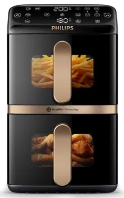 Airfryer PHILIPS NA462/70, dvonivojski, serije 4000