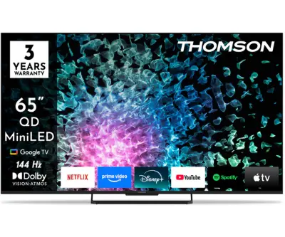 Televizor THOMSON 65MG7C15 QD-MiniLED, 164 cm (65"), 4K UHD, Google TV, 144Hz
