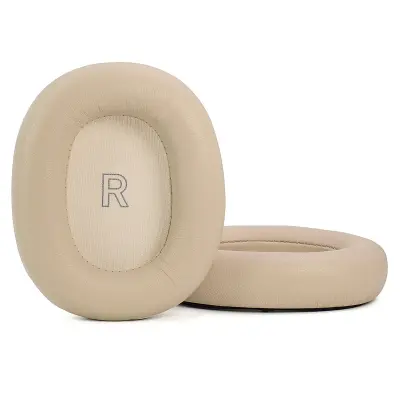 Združljivi 2 kosa usnjenih ušesnih blazinic za B&O Beoplay H95 ANC Beige