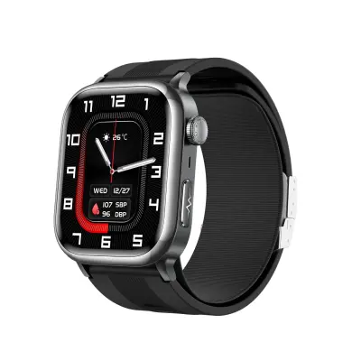 Pametna ura z natančnim merjenjem krvnega tlaka in EKG funkcijo Black