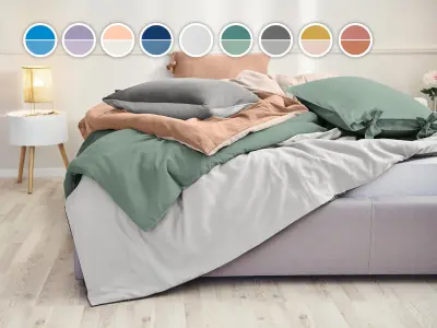 POSTELJNINA ESSENTIALS DORMEO  140x200 cm Gorčična