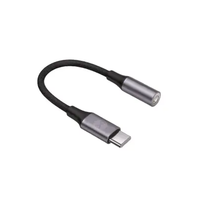 Forever, Zvočni adapter USB-C moški na 3,5 mm ženski, Črna