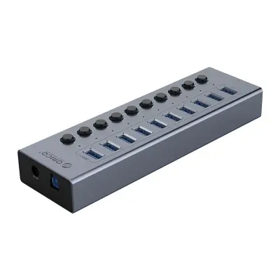 ORICO HUB 10X USB-A 3.0 S STIKALAMI ZA PC RAČUNALNIKE S HITRIM PRIKLJUČKOM