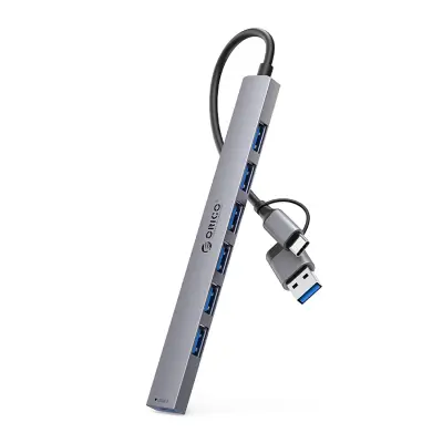ORICO HUB USB-A USB-C 7 VRAT ZA PRENOSNIK MACBOOK 1X USB-A 3.0 6X USB-A 2.0