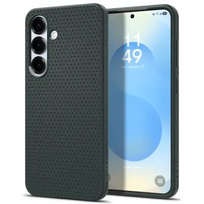 OVITEK SPIGEN LIQUID AIR ZA GALAXY S25 S FLEKSIBILNIM OHIŠJEM IN ZAŠČITO ZA VIJAKE