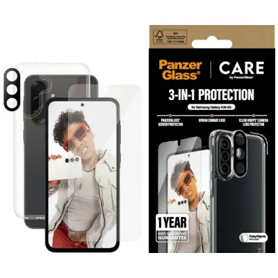 PANZERGLASS CARE SET 3V1 ZA SAMSUNG GALAXY A36 5G ZAŠČITA ZA EKRAN IN LEČE