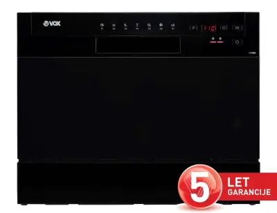 VOX namizni pomivalni stroj LC T6B D [D, 6 pogr., 7 programov, AutoDoor, črn]
