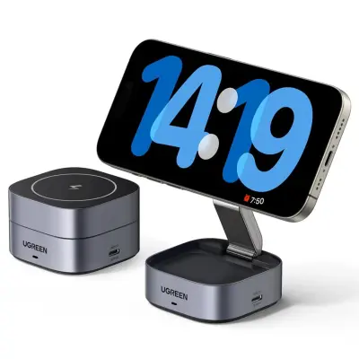 UGREEN 2V1 QI POLNILEC ZA IPHONE AIRPODS 20W Z KABLOM USB-C NA USB-C 1M