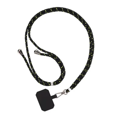 Eleganten TPU pašček za telefon z našitkom Black