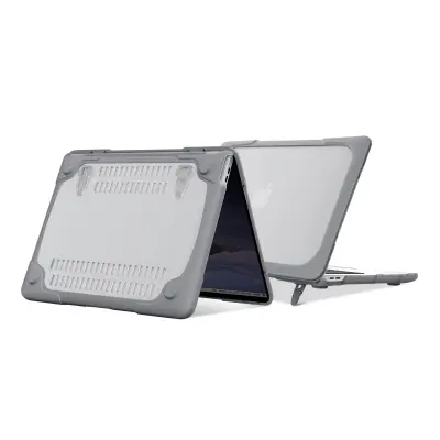 Macbook Pro 13'' 2020 Trden ovitek s popolno zaščito, konturni silikon - siv