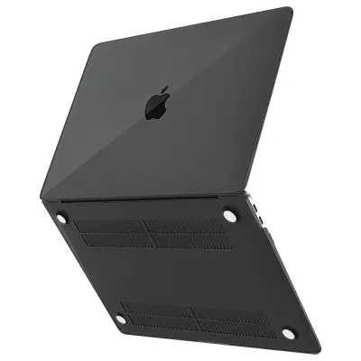 Trda integrirana zaščitna torbica, prozorna zasnova - črna str. MacBook Air 13 2020/2019/2018