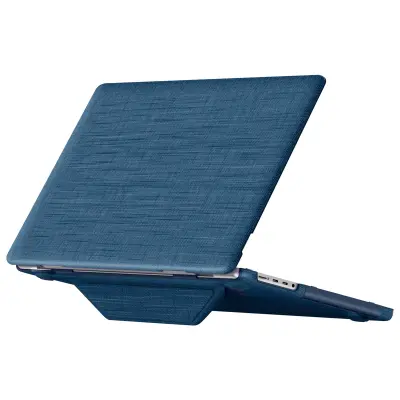 Etui za MacBook Pro 16" iz blaga s zložljivim magnetnim stojalom, Modra