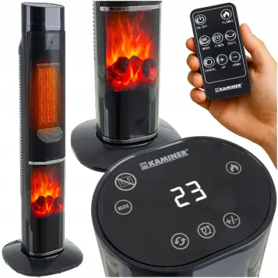 2000W nihajni touch električni ventilatorski grelni kamin LCD + daljinec