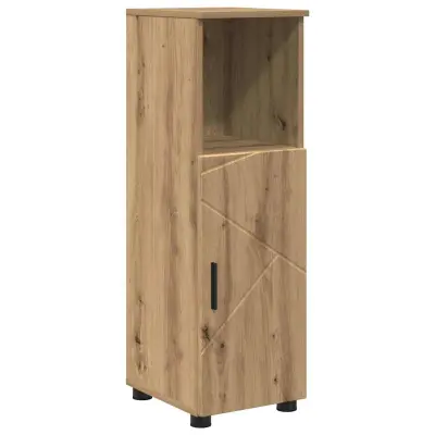 vidaXL Kopalniška omarica s polico artisan hrast 30 x 35 x 95 cm