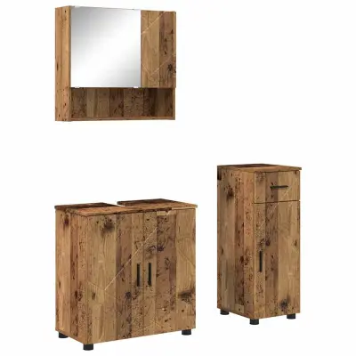 vidaXL Komplet pohištva za kopalnico 3 pcs Star les 61 x 35 x 64 cm