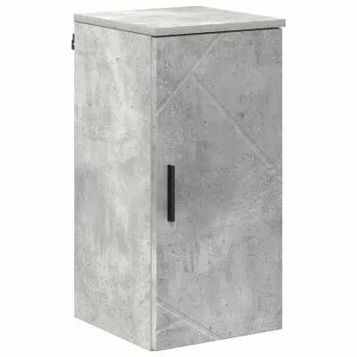 vidaXL Kopalniška omarica z vrati Betonsko siva 30 x 31,5 x 61 cm