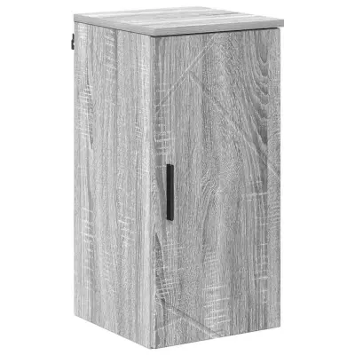 vidaXL Kopalniška omarica z vrati Siva sonoma 30 x 31,5 x 61 cm
