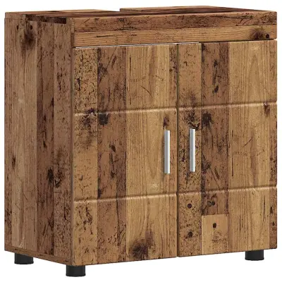 vidaXL Kabinet za umivalnik v kopalnici TULUM Star les 60 x 34 x 63 cm